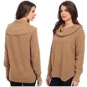 MICHAEL Michael Kors Waffle Knit Olive Brown Cowl Neck Women’s Sweater Large XL